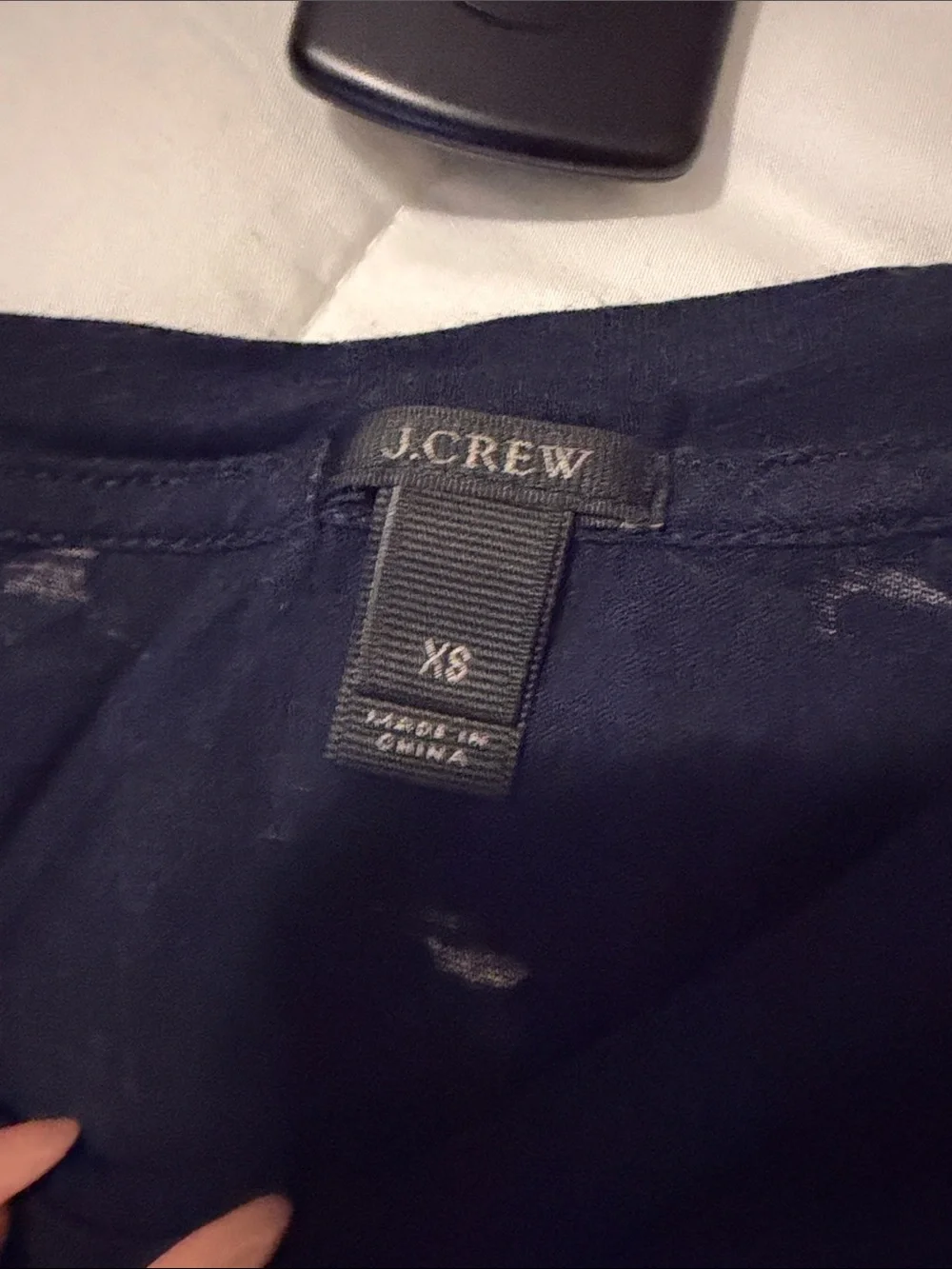 J Crew Navy Short-Sleeve Bird Print Tee- XS